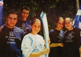 2000 Sydney Olympic torch relay team in Greece
