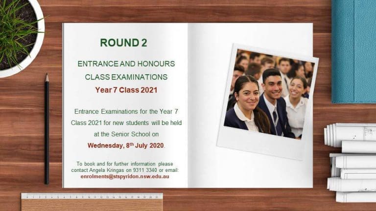 Entrance and Honours Class Exams Year 7 – Round 2